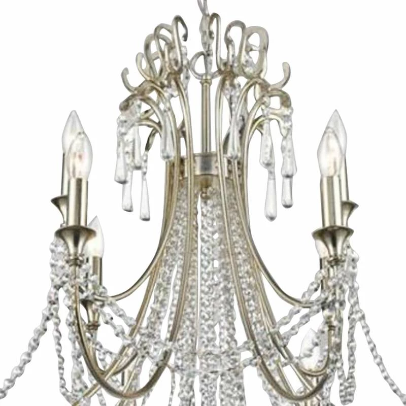 Arcadia 32 1/2" Wide 12-Light Antique Silver Chandelier 5 Arcadia 32 1/2" Wide 12-Light Antique Silver Chandelier - Image 3