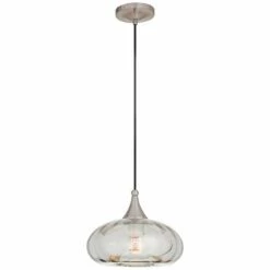 Art Glass And Brushed Nickel 9 1/2" Wide Modern Mini Pendant -Lighting Sales Shop art glass and brushed nickel 9 and one half inch wide modern mini pendant 55j33views3