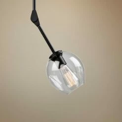 Artcraft Organic 6 1/4" Wide Black Mini Pendant