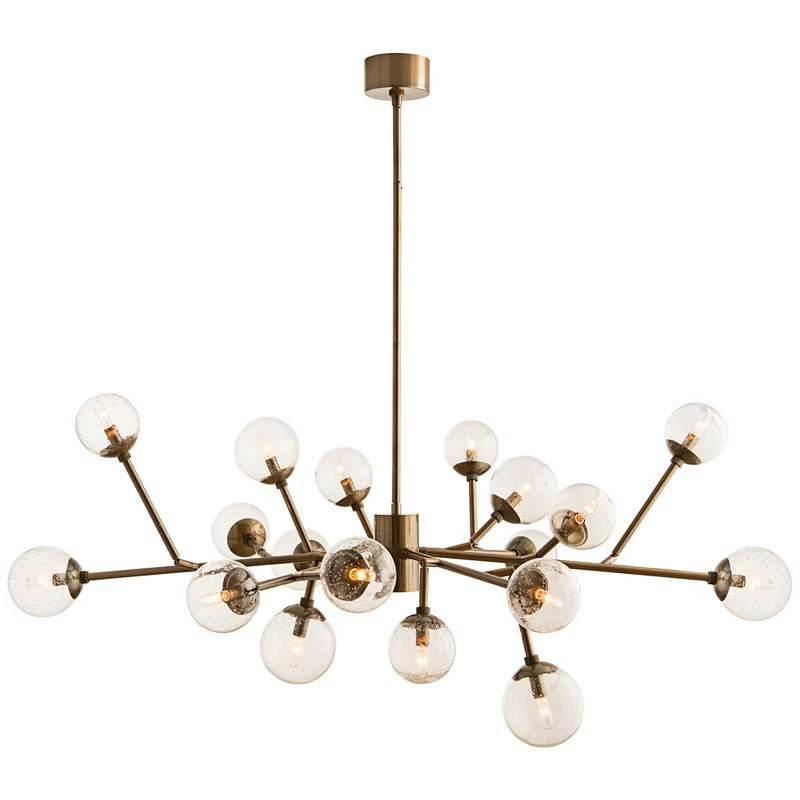Arteriors Home Dallas 58" Wide Vintage Brass Chandelier 4 Arteriors Home Dallas 58" Wide Vintage Brass Chandelier - Image 2