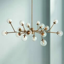 Arteriors Home Dallas 58" Wide Vintage Brass Chandelier