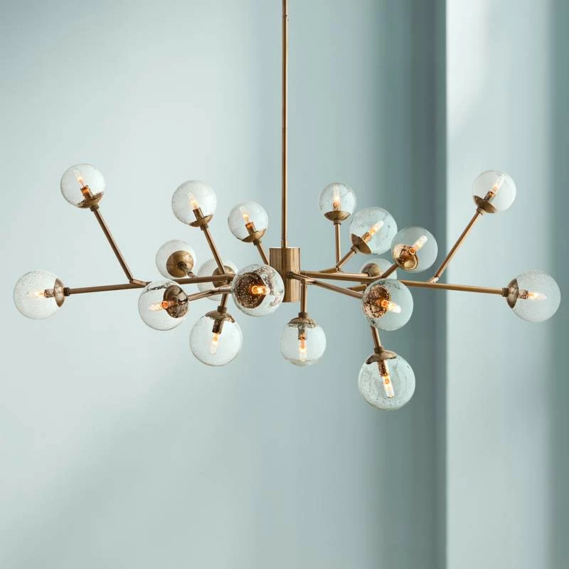 Arteriors Home Dallas 58" Wide Vintage Brass Chandelier 3 Arteriors Home Dallas 58" Wide Vintage Brass Chandelier