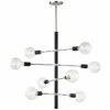 Astrid 28" Wide Polished Nickel And Black 8-Light Chandelier -Lighting Sales Shop astrid 28 inch wide polished nickel and black 8 light chandelier 45k64