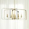 Aureum 40" Wide Gold And White 6-Light Island Pendant Light 2 Aureum 40" Wide Gold And White 6-Light Island Pendant Light -Lighting Sales Shop aureum 40 inch wide gold and white 6 light island pendant light 89y92cropped