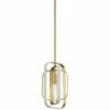 Aureum 7"W Honey Gold And White Open Cage Mini Pendant Light -Lighting Sales Shop aureum 7 inchw honey gold and white open cage mini pendant light 89y88
