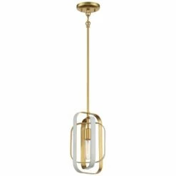 Aureum 7"W Honey Gold And White Open Cage Mini Pendant Light -Lighting Sales Shop aureum 7 inchw honey gold and white open cage mini pendant light 89y88views3