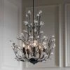 Aurine 18" Wide Matte Black And Crystal Floral 5-Light Chandelier 1 Aurine 18" Wide Matte Black And Crystal Floral 5-Light Chandelier -Lighting Sales Shop aurine 18 inch wide matte black and crystal floral 5 light chandelier 91k44cropped