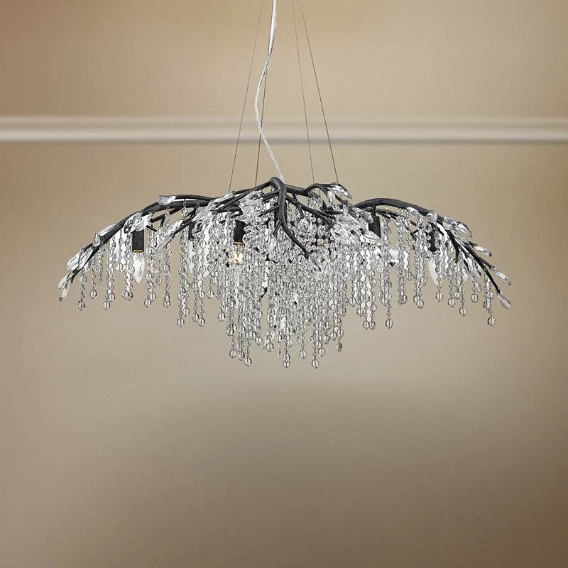 Golden Lighting Autumn Twilight 40" Wide Black Iron And Crystal Chandelier 3 Golden Lighting Autumn Twilight 40" Wide Black Iron And Crystal Chandelier