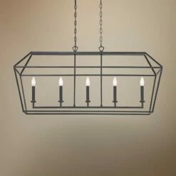Aviary 42"W Palladian Bronze Kitchen Island Light Pendant