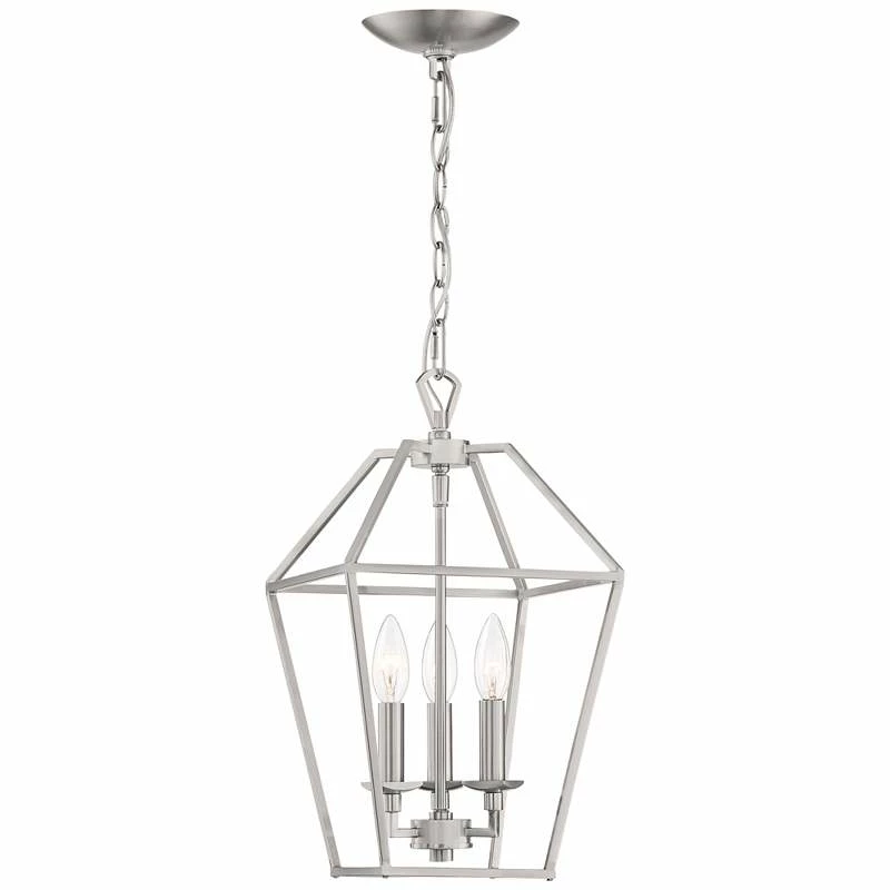 Aviary 9 1/2" Wide Brushed Nickel 3-Light Foyer Mini Pendant 4 Aviary 9 1/2" Wide Brushed Nickel 3-Light Foyer Mini Pendant - Image 2