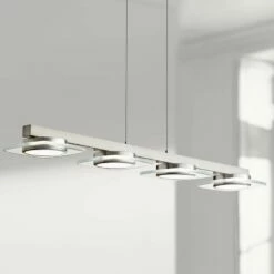 ELAN Azenda™ 33 1/2"W Nickel LED Kitchen Island Light Chandelier