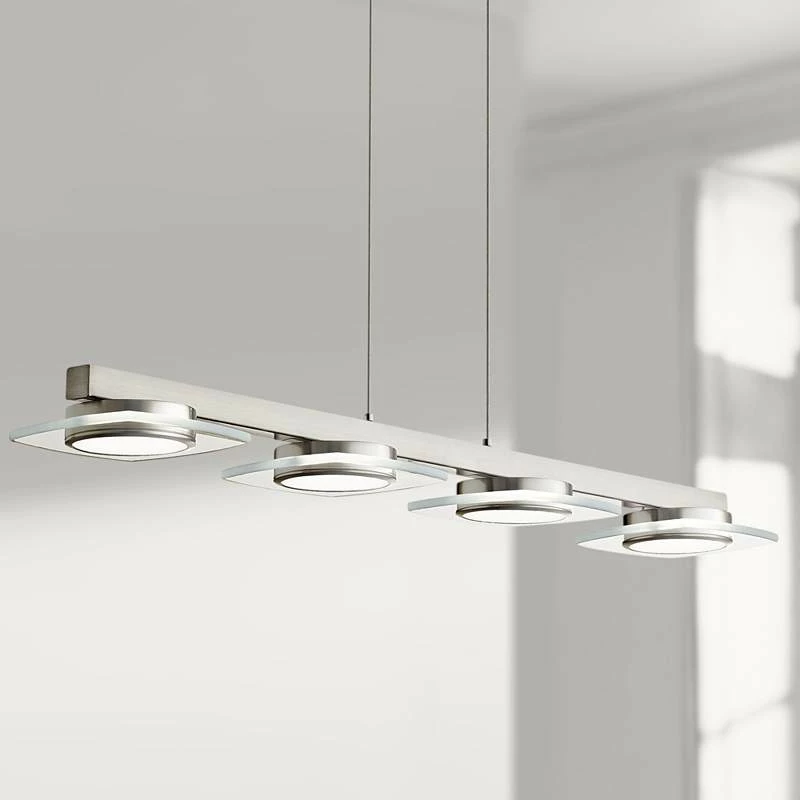 ELAN Azenda™ 33 1/2"W Nickel LED Kitchen Island Light Chandelier 3 ELAN Azenda™ 33 1/2"W Nickel LED Kitchen Island Light Chandelier