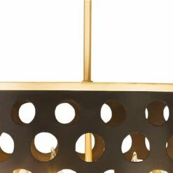 Bailey 24" Wide Matte Black Gold 6-Light Drum Pendant -Lighting Sales Shop bailey 24 inch wide matte black gold 6 light drum pendant 440k1views2