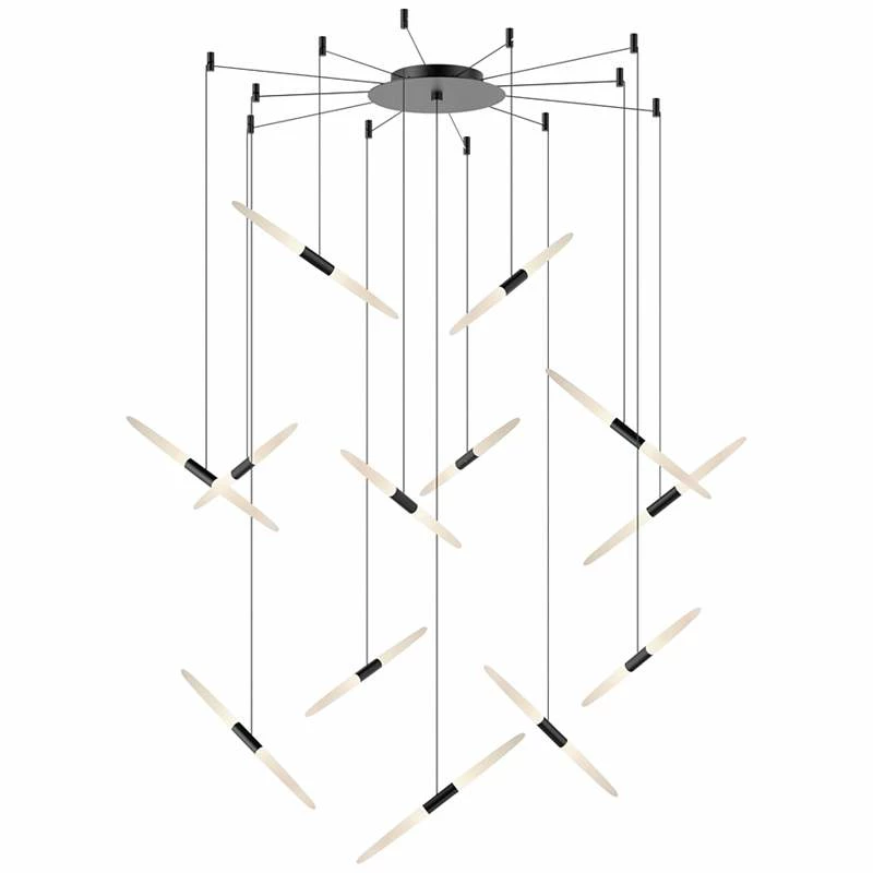 Ballet 27 1/4" Wide 13-Light Swag Satin Black LED Pendant 4 Ballet 27 1/4" Wide 13-Light Swag Satin Black LED Pendant - Image 2