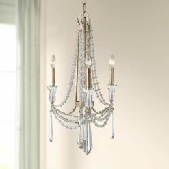 Barcelona 17" Wide Transcend Silver Crystal Chandelier