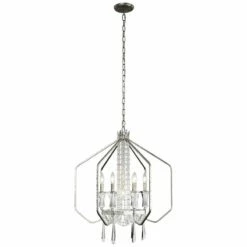 Barcelona 26" Wide Transcend Silver 7-Light Crystal Pendant -Lighting Sales Shop barcelona 26 inch wide transcend silver 7 light crystal pendant 74g12views1