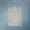 Belle Aurore 17"W Silver Leaf Crystal Foyer Pendant Light -Lighting Sales Shop belle aurore 17 inchw silver leaf crystal foyer pendant light 77m75cropped