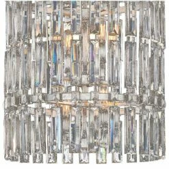 Belle Aurore 17"W Silver Leaf Crystal Foyer Pendant Light -Lighting Sales Shop belle aurore 17 inchw silver leaf crystal foyer pendant light 77m75views1