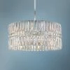 Belle Aurore 26 1/4"W Silver Leaf Crystal Drum Pendant Light -Lighting Sales Shop belle aurore 26 and one quarter inchw silver leaf crystal drum pendant light 77m73cropped