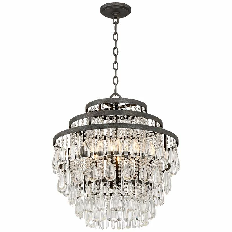 Beloit 20" Wide Clear Crystal 4-Light Chandelier 5 Beloit 20" Wide Clear Crystal 4-Light Chandelier - Image 3