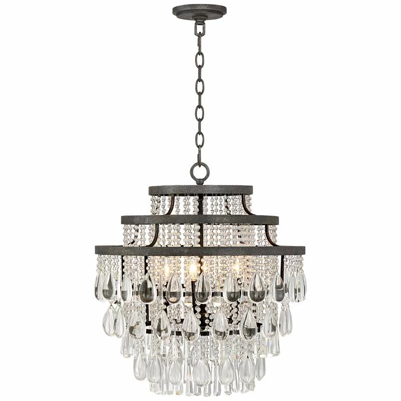 Beloit 20" Wide Clear Crystal 4-Light Chandelier 6 Beloit 20" Wide Clear Crystal 4-Light Chandelier - Image 4