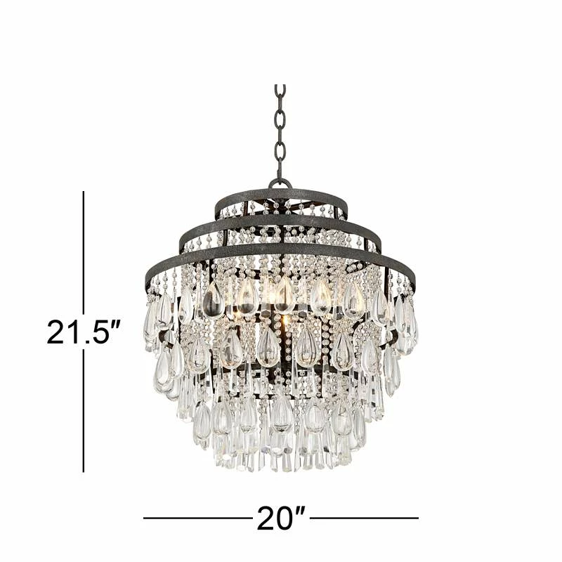 Beloit 20" Wide Clear Crystal 4-Light Chandelier 8 Beloit 20" Wide Clear Crystal 4-Light Chandelier - Image 6