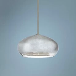 Besa Brio 13 3/4" Wide Silver Foil Pendant
