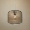 Besa Niles 9 1/2" Wide Smoke Glass Mini Pendant