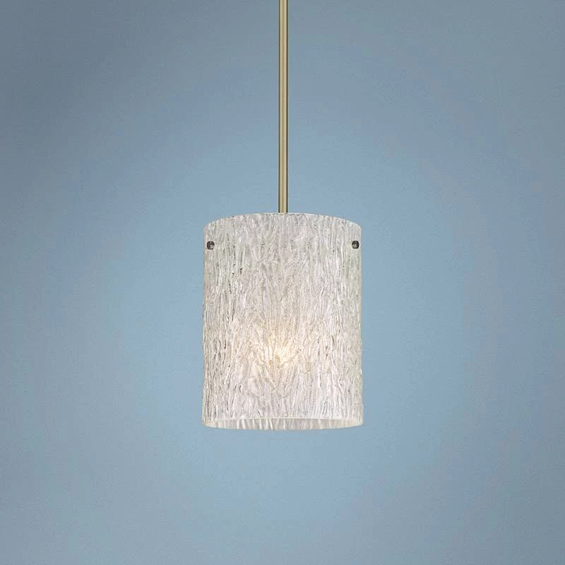 Besa Tamburo 8" Wide Glitter Stone Mini Pendant 3 Besa Tamburo 8" Wide Glitter Stone Mini Pendant