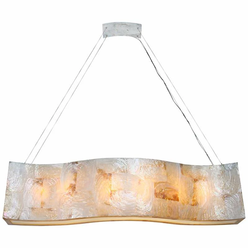 Big 48" Wide Kabebe Shell Kitchen Island Light Chandelier 4 Big 48" Wide Kabebe Shell Kitchen Island Light Chandelier - Image 2