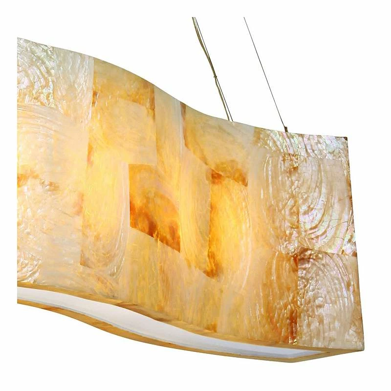 Big 48" Wide Kabebe Shell Kitchen Island Light Chandelier 5 Big 48" Wide Kabebe Shell Kitchen Island Light Chandelier - Image 3