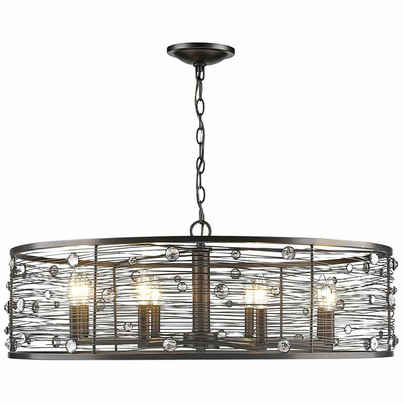 Golden Lighting Bijoux 33 1/4"W Brushed Etruscan Bronze 8-Light Chandelier 4 Golden Lighting Bijoux 33 1/4"W Brushed Etruscan Bronze 8-Light Chandelier - Image 2