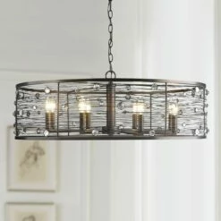 Golden Lighting Bijoux 33 1/4"W Brushed Etruscan Bronze 8-Light Chandelier