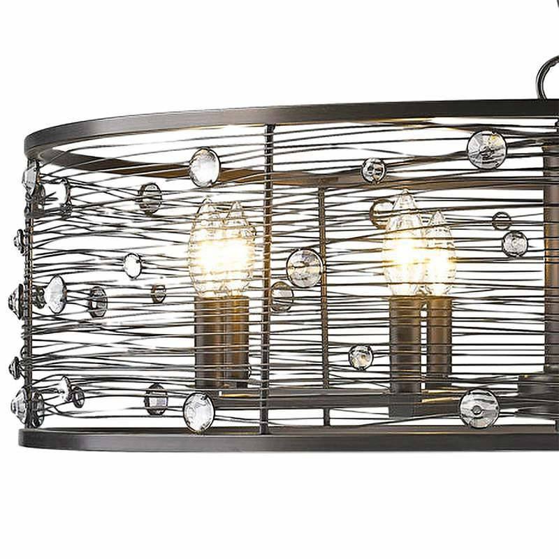 Golden Lighting Bijoux 33 1/4"W Brushed Etruscan Bronze 8-Light Chandelier 5 Golden Lighting Bijoux 33 1/4"W Brushed Etruscan Bronze 8-Light Chandelier - Image 3