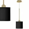Black Faux Silk Giclee Gold Mini Pendant Light -Lighting Sales Shop black faux silk giclee gold mini pendant light 673j6cropped