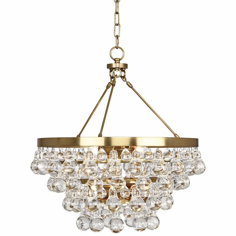 Bling 20 1/2" Wide Antique Brass Glass Chandelier 4 Bling 20 1/2" Wide Antique Brass Glass Chandelier - Image 2