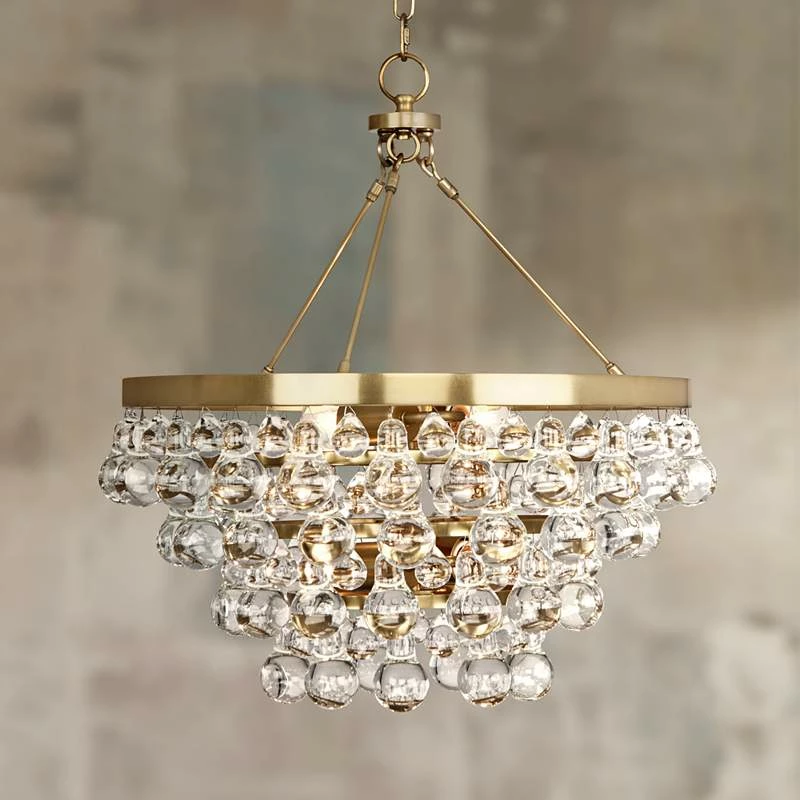 Bling 20 1/2" Wide Antique Brass Glass Chandelier 3 Bling 20 1/2" Wide Antique Brass Glass Chandelier