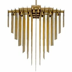 Bloomfield 31" Wide Antique Brush Gold LED Pendant Light -Lighting Sales Shop bloomfield 31 inch wide antique brush gold led pendant light 84j06views2