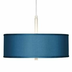 Blue Polyester 16" Wide Pendant Light