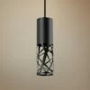 AFX Boon 3 1/2" Wide Black Cut Metal Cylinder LED Mini Pendant -Lighting Sales Shop boon 3 and one half inch wide black cut metal cylinder led mini pendant 69d65cropped