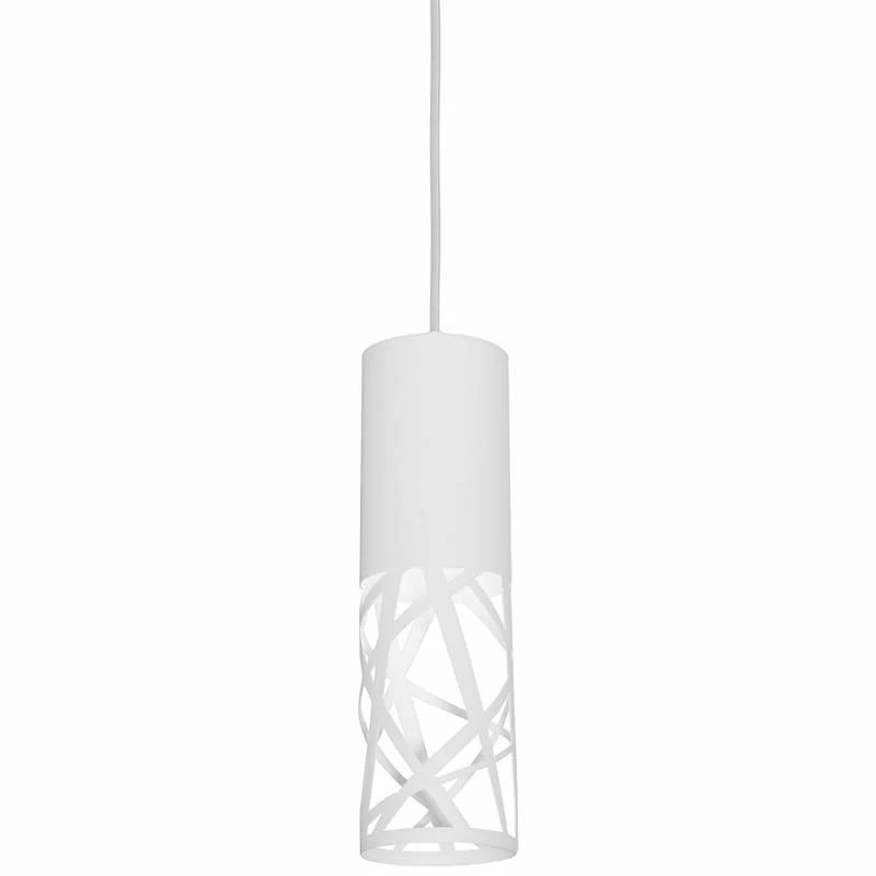 AFX Boon 3 1/2" Wide White Cut Metal Cylinder LED Mini Pendant 4 AFX Boon 3 1/2" Wide White Cut Metal Cylinder LED Mini Pendant - Image 2