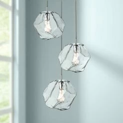 Boulder 23 1/2"W Stainless Steel 3-Light Pendant Light