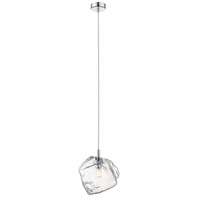 Boulder 6 3/4"W Polished Nickel And Glass LED Mini Pendant 4 Boulder 6 3/4"W Polished Nickel And Glass LED Mini Pendant - Image 2