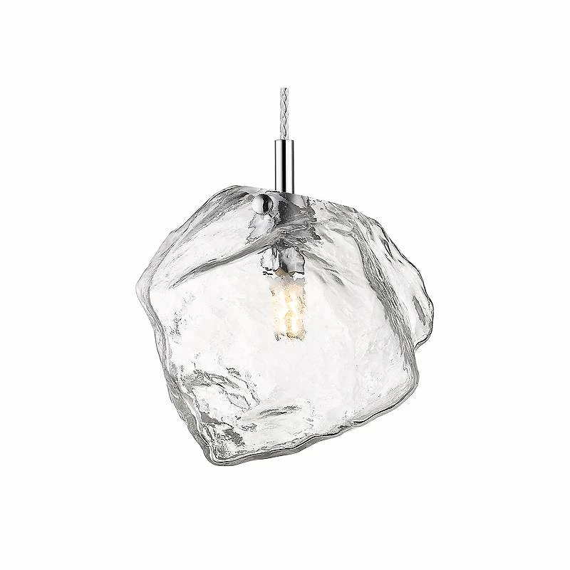 Boulder 6 3/4"W Polished Nickel And Glass LED Mini Pendant 5 Boulder 6 3/4"W Polished Nickel And Glass LED Mini Pendant - Image 3