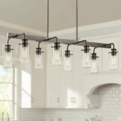 Braelyn 42"W Classic Pewter Kitchen Island Light Chandelier