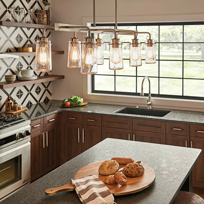 Braelyn 42"W Classic Pewter Kitchen Island Light Chandelier 7 Braelyn 42"W Classic Pewter Kitchen Island Light Chandelier - Image 5