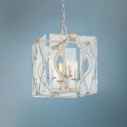 Brenton Cove 14"W Gold Mist Gold Leaf 4-Light Foyer Pendant