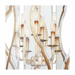 Brenton Cove 18"W Gold Mist Gold Leaf 8-Light Foyer Pendant -Lighting Sales Shop brenton cove 18 inchw gold mist gold leaf 8 light foyer pendant 77p12views1