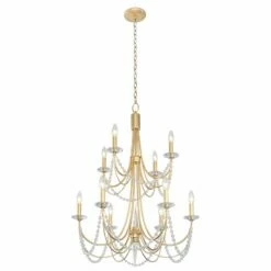 Brentwood 26" Wide French Gold 10-Light 2-Tier Chandelier -Lighting Sales Shop brentwood 26 inch wide french gold 10 light 2 tier chandelier 442k1views3