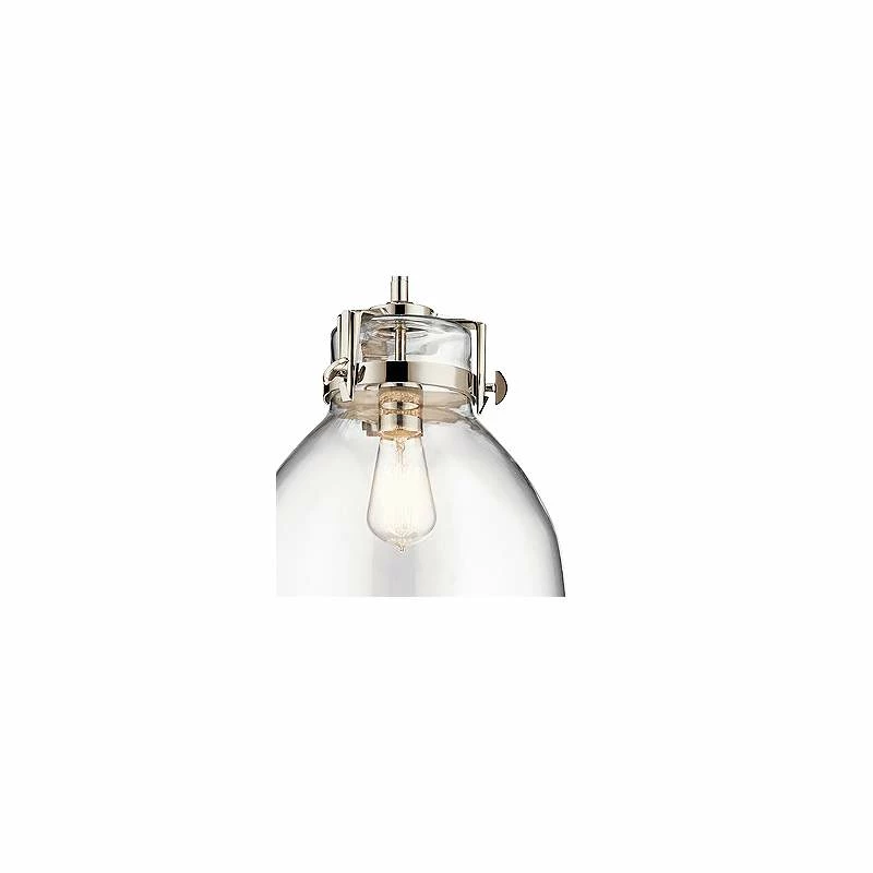 Briar 12" Wide Polished Nickel Mini Pendant With Bell Shade 4 Briar 12" Wide Polished Nickel Mini Pendant With Bell Shade - Image 2